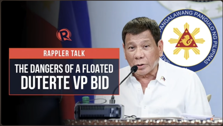 Rappler Talk: Why Duterte for vice president is a dangerous idea